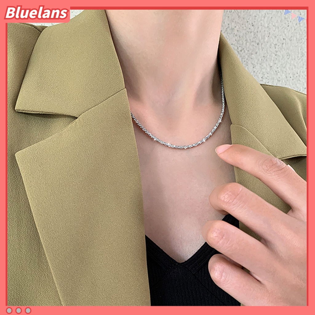 [BLS] Wanita Kalung Cahaya Mewah Geometris Adjustable Ekstensi Rantai Anti Luntur Dekorasi Hadiah Ulang Tahun Berkilau Klavikula Rantai Choker Kalung Perhiasan Halus Untuk Pacaran