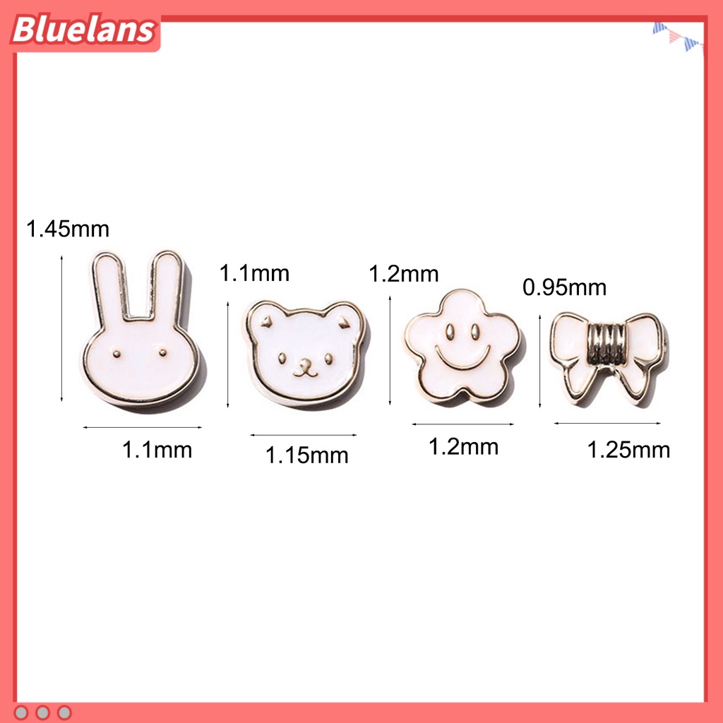 [BLM] 5pcs Hiasan Kuku Bentuk Kartun Tahan Karat Alloy Kartun Beruang Kelinci Bow-tie DIY Nail Art Dekorasi Perlengkapan Kecantikan