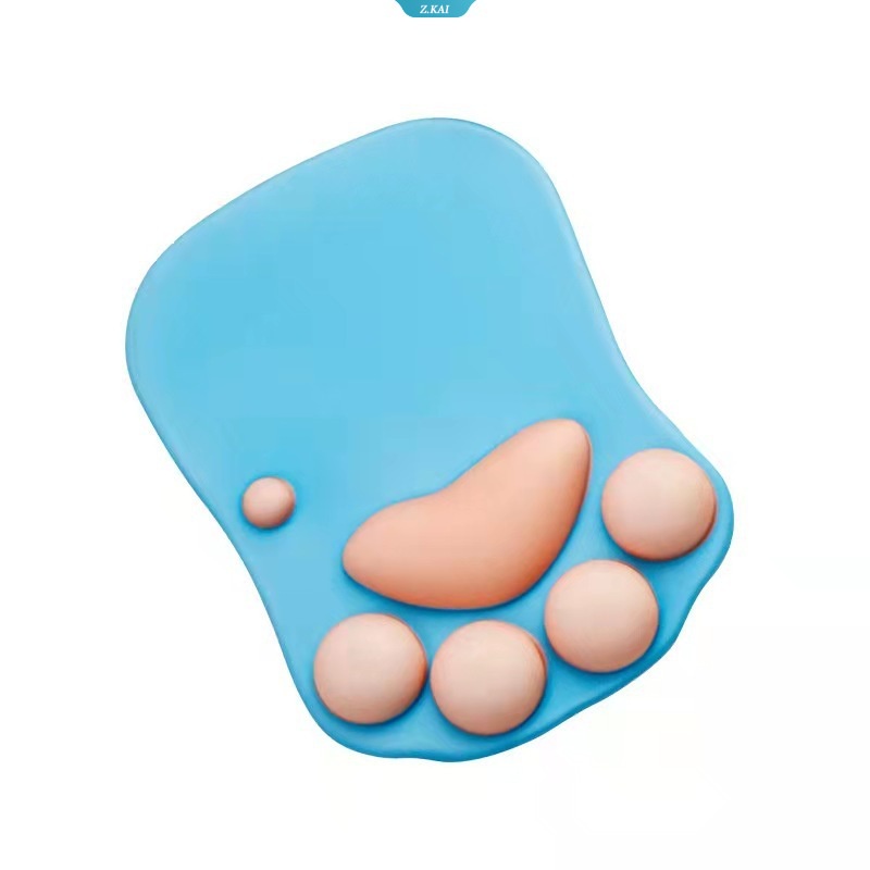 Gadis Lucu Kaki Kucing Kartun Mouse Pad Pergelangan Tangan Pad Isi Silikon Kreatif Kantor Mouse Pad Wrist Pad [ZK]