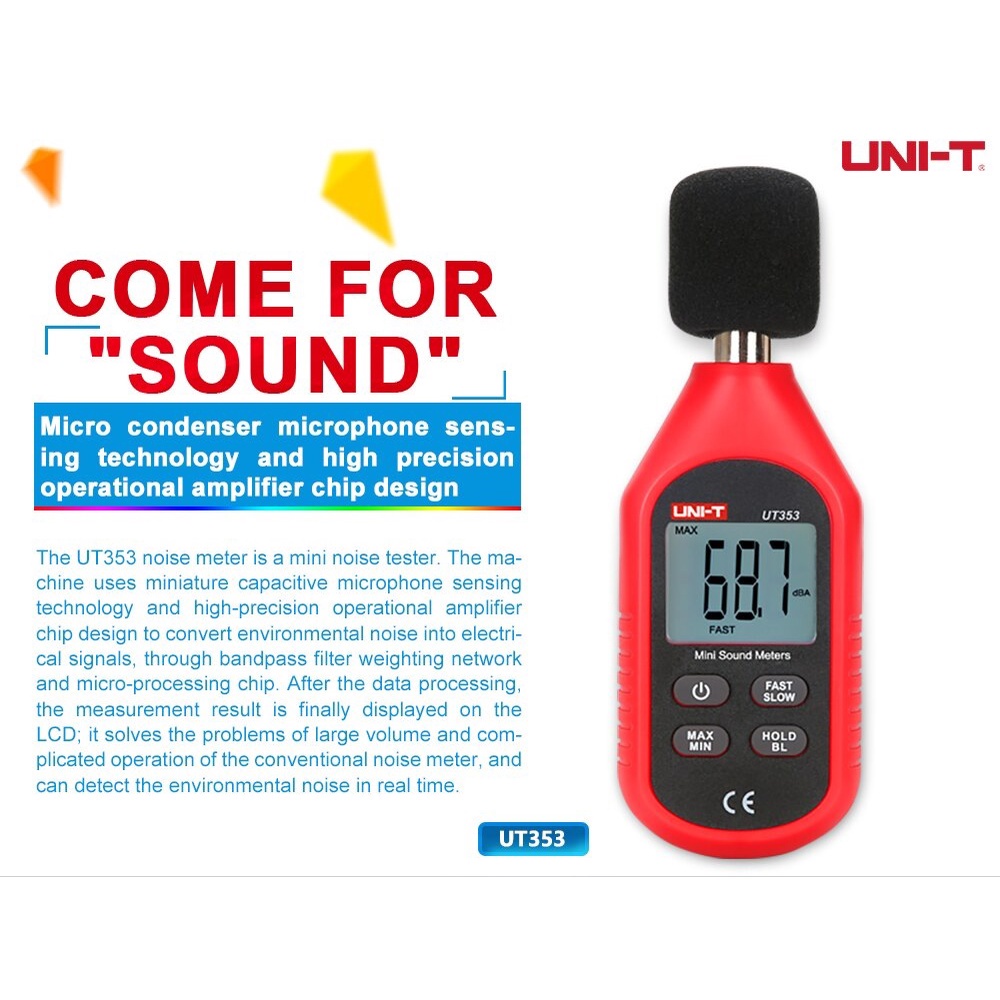 AKN88 - UNI-T UT353 - Mini Sound Meter - Pengukur Desibel Kekuatan Suara