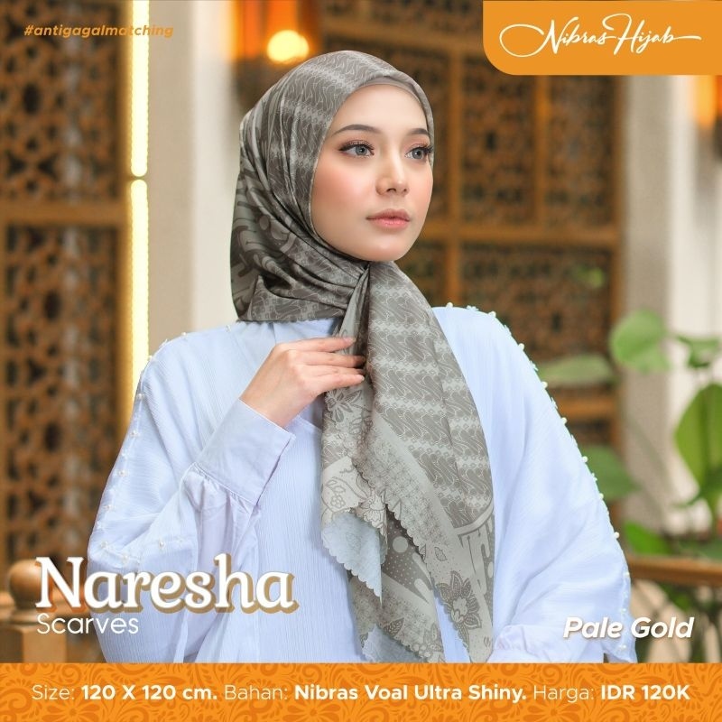 Jilbab Segiempat voal merk Nibras Nbrs Naresha Scarves