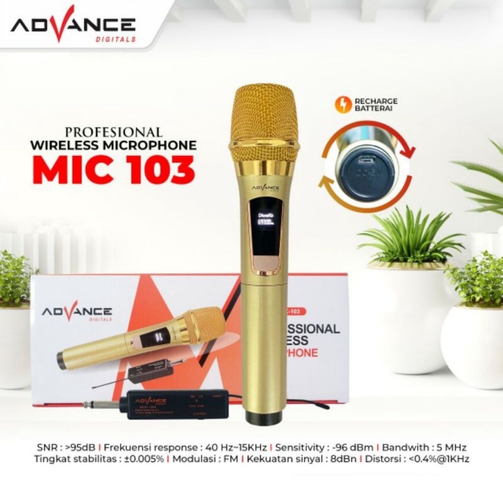 Advance MIC Wireless Professional MIC-103 |Microphone Advance MIC-103 Mic Wireless
