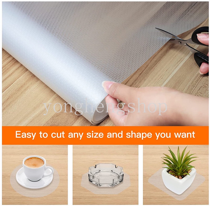 Eva Menebal Transparan Laci Liner Reusable Alas Lemari Tahan Lembab Tahan Air Self Wardrobe Mat Shoe Cabinet Pads Anti Slip Tatakan Meja Cover