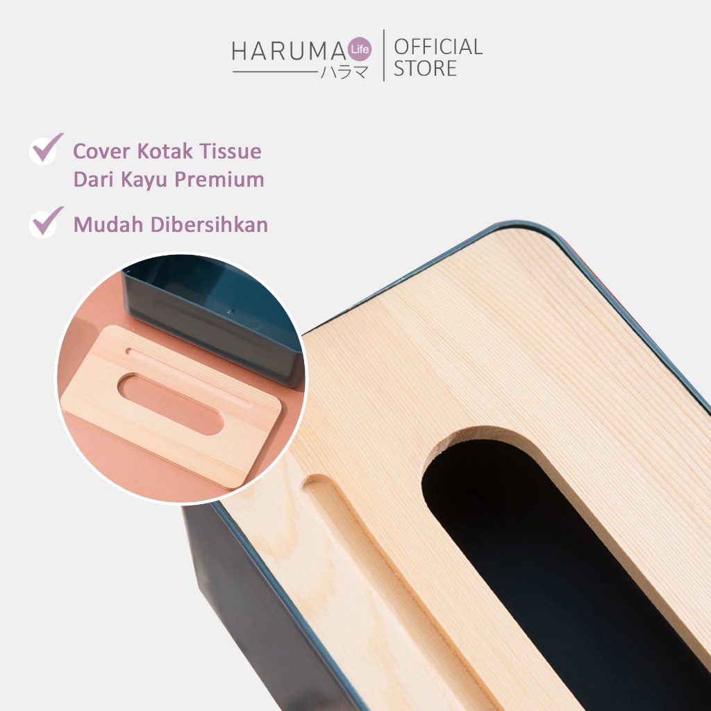 Tissue Box Wooden Cover / Tempat Tissue Cover Wooden / Kotak Tissue Cover Wooden