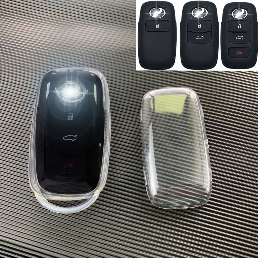 Untuk Toyota Alphard VELLFIRE PREVIA RAV4 Hilux Fortuner Land Cruiser Key Case Lembut Sepenuhnya Transparan Silikon Pelindung Key Case