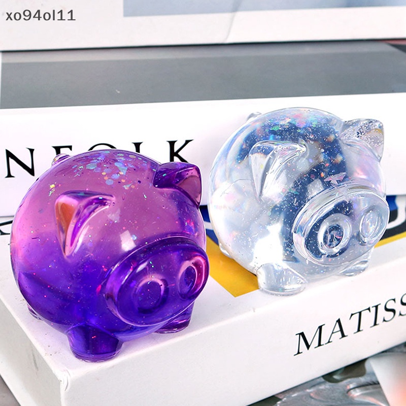 Xo DIY Cetakan Epoxy Hewan Babi Dekorasi Cetakan Silikon Epoxy Resin Cetakan Dekorasi Rumah Handmade Molds OL