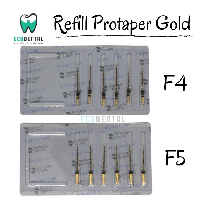 Dentsply Protaper Gold F4 F5 Eceran Refil Rotary Endodontic Jarum Endo
