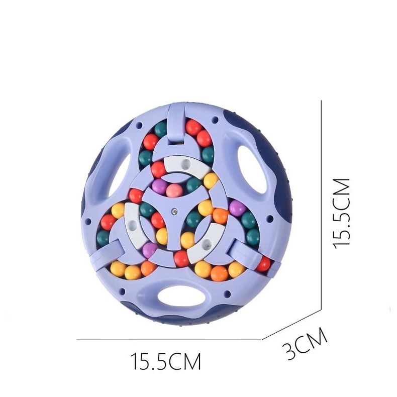 Mainan Kacang Ajaib Berputar Anak-Anak Baru Belajar Edukasi Dewasa Mainan Pereda Stres Bola Berputar Permainan Puzzle