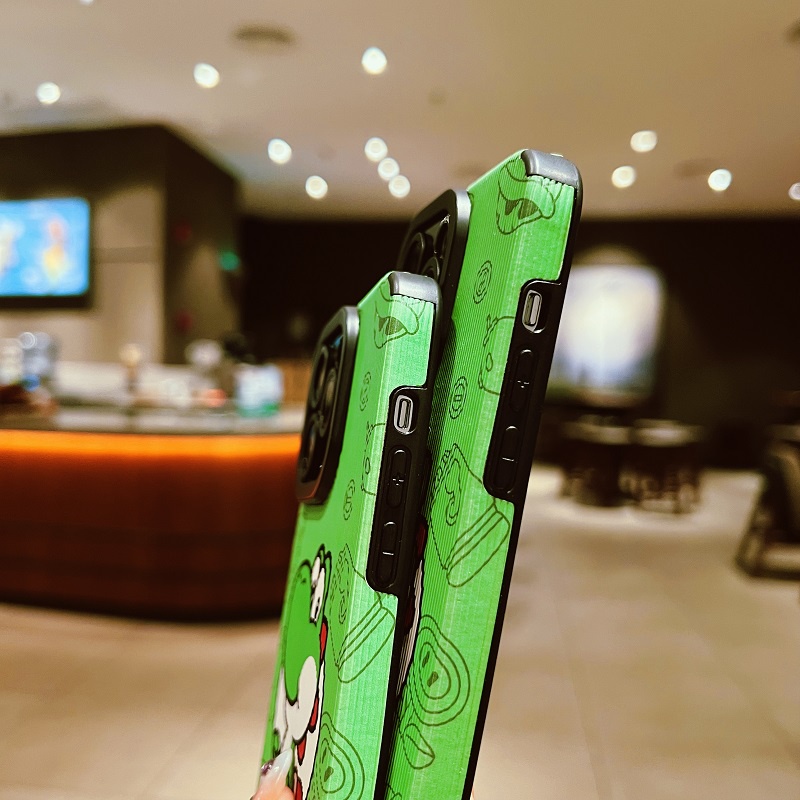 IPHONE Soft case Pelindung Kulit Tekstur Vertikal Kartun Dinosaurus Untuk Iphone14 13 12 11 Pro Max X XR XS Max7 8 Plus