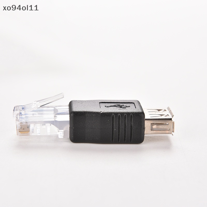 Xo RJ45 Male to USB AF A Female Adapter Socket LAN Jaringan Ethernet Router Plug OL