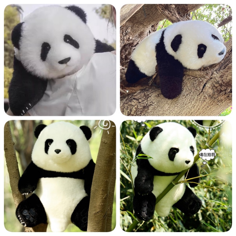 [IN Stock]40cm Indah Simulasi Panda Huahua Boneka Plush 5bulan Boneka Mewah Boneka Lembut Hidup Nyata Panda Mainan Mewah Ulang Tahun Natal Bayi Hadiah Mainan Untuk Anak-Anak