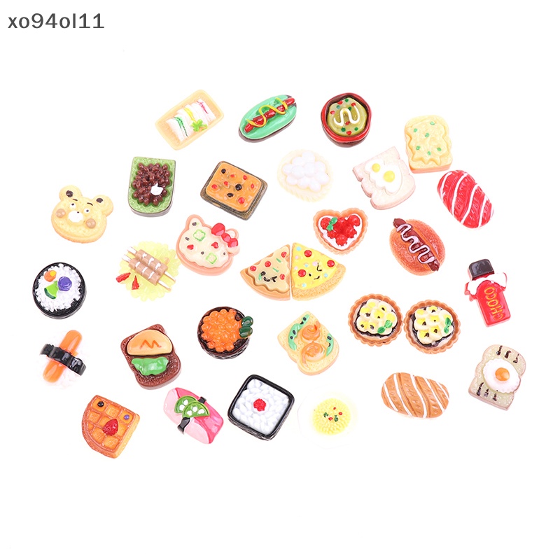 Xo 2/5pcs Kerajinan Rumah Mini Ornamen Makanan Miniatur Aksesoris Dekorasi Rumah Boneka OL