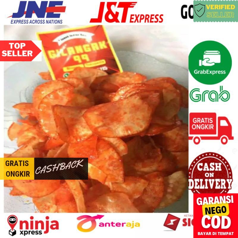 

Keripik singkong pedas 250 gr/kripik singkong balado/kripik singkong pedas manis/keripik singkong .