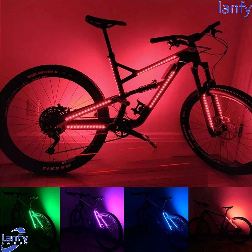 Lanfy Lampu Belakang Sepeda Road Bike Safety Scooter Frame Dekorasi Skateboard MTB Sepeda Bike Rear Lamp