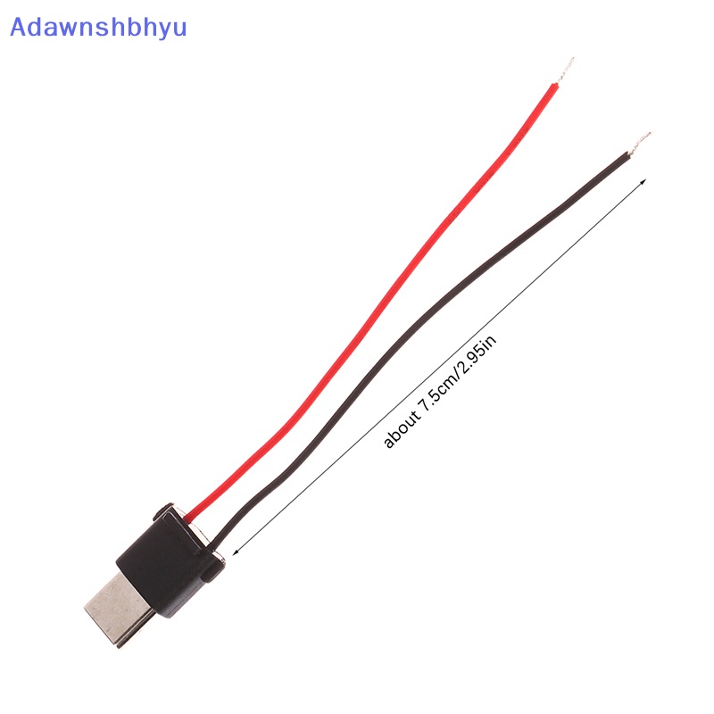 Adhyu USB Type-C Waterproof Connector Welding Wire Female Socket Soket Antarmuka Pengisian Port Tipe-C Dengan Kawat Las ID