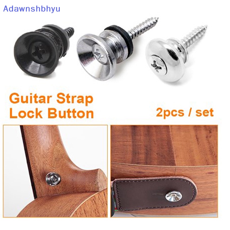 Adhyu Strap Gitar Locking Pegs Pin Tombol Strap Metal End Untuk Gitar Bass Elektrik ID