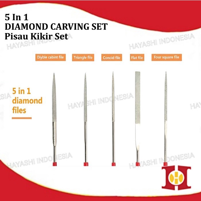 Alat Pisau Kikir Mini Diamond Needle Files Carving Mainan Figure Anime