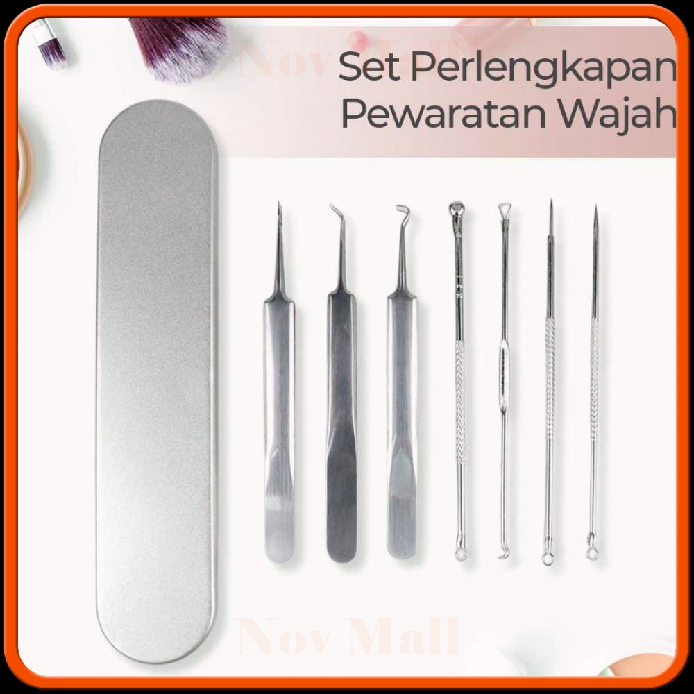 Alat Perlengkapan Komedo Jerawat Blackhead 7 PCS - BY930