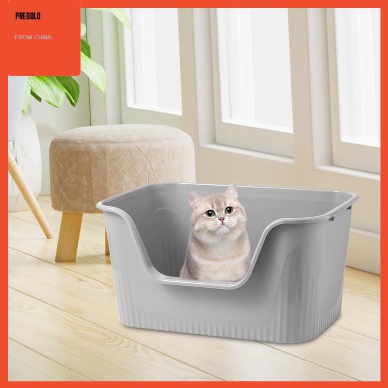 [Predolo] Kotak Kotoran Kucing Portable Deep Loo Large Space Bedpan Open Top Pet Litter Tray