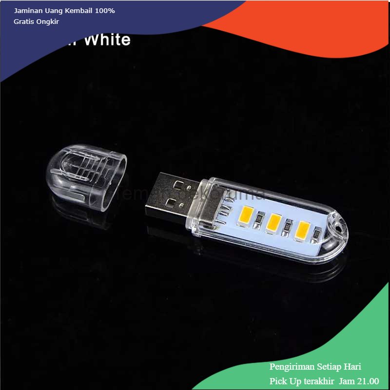 TD - LMP ASMTLED Lampu Baca Mini 3 LED USB Portable SMD5730 0.6W 5V - ASM5730