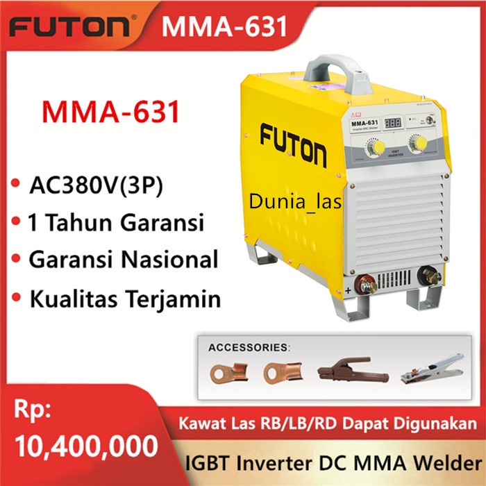 FUTON Mesin Las MMA-631 Inverter Trafo Travo Las Welding Machine MMA 630A 380V