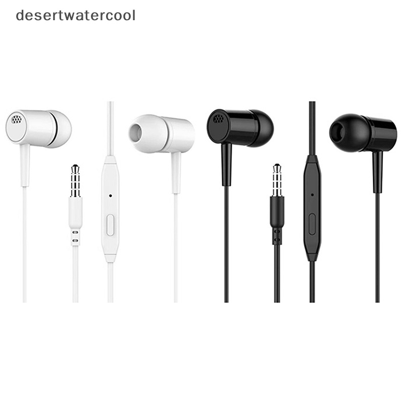 Deid Headset 3.5mm Earbud Kualitas Tinggi In-ear Untuk Ponsel Komputer Headphone Dengan Mic Martijn