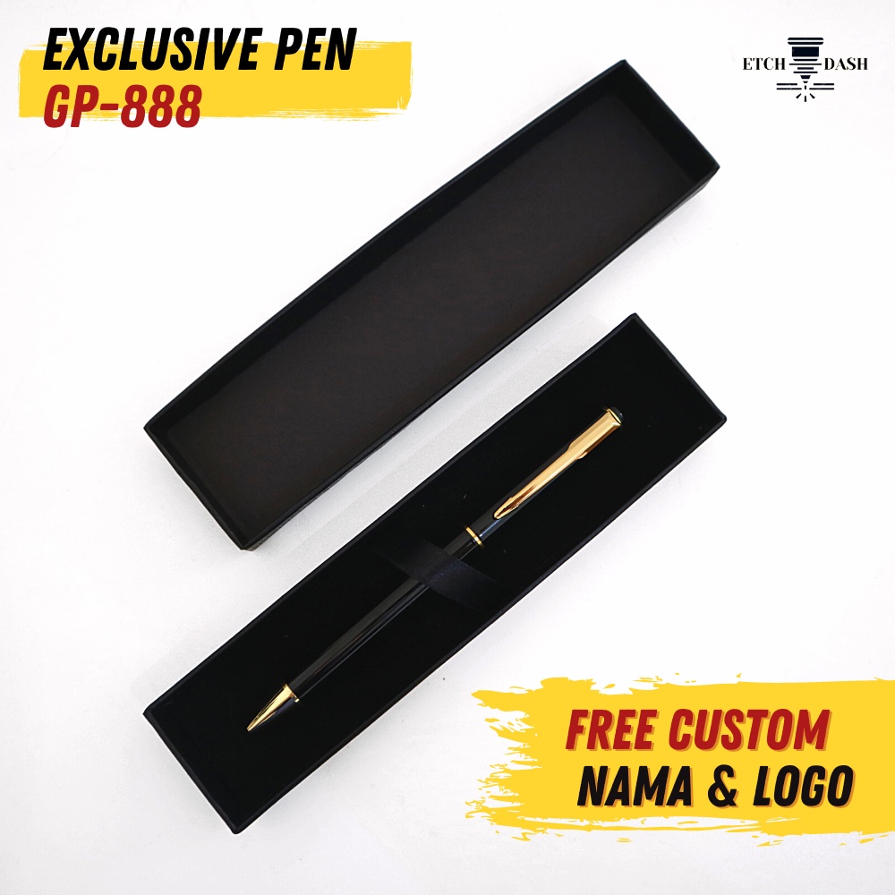 

Pulpen Promosi Souvernir Perusahaan dengan Gift Box Free Custom - Exclusive Pen GP-888