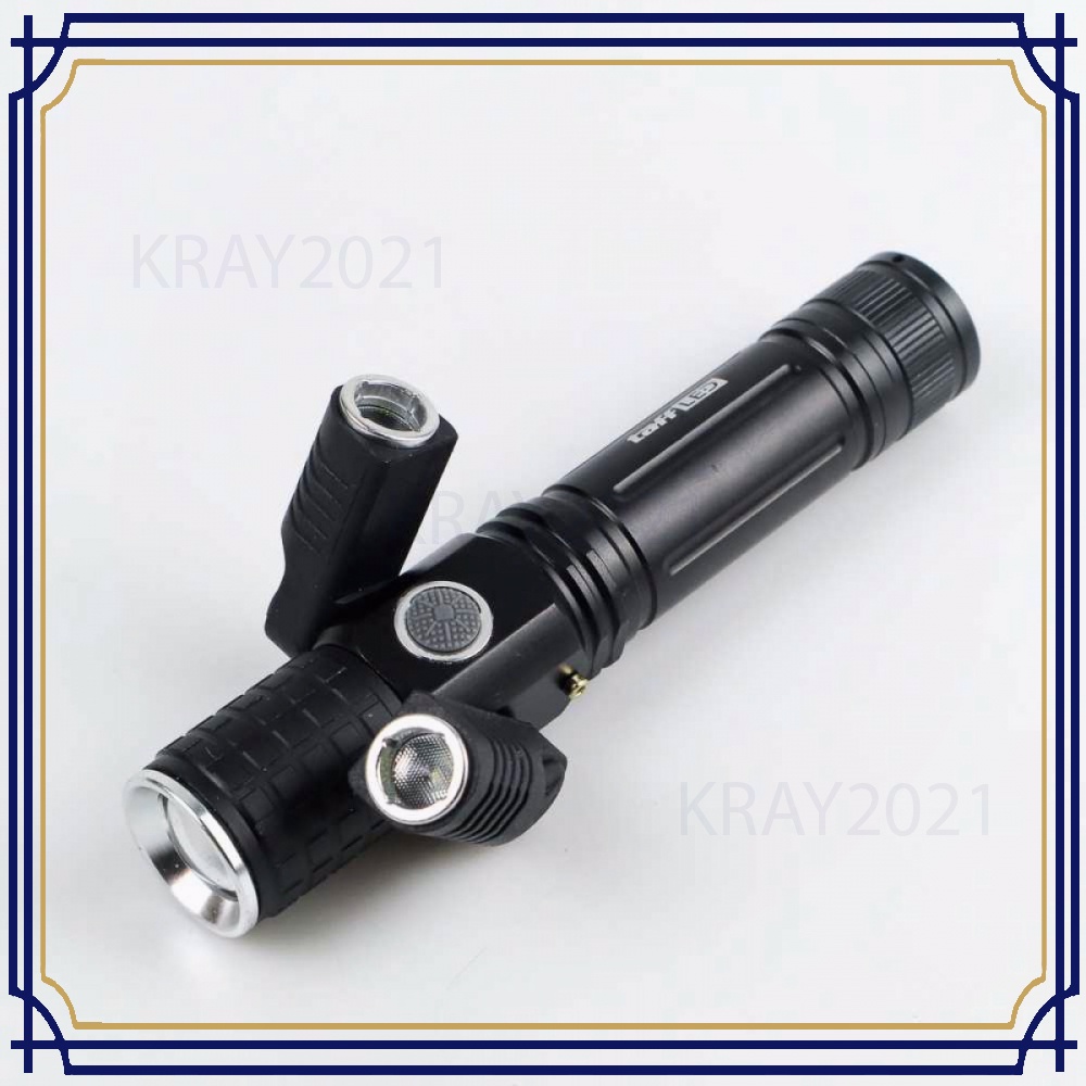 TaffLED Senter LED Rotating Zoom Cree T6 + 2 x XPE 1500 Lm - KS-738