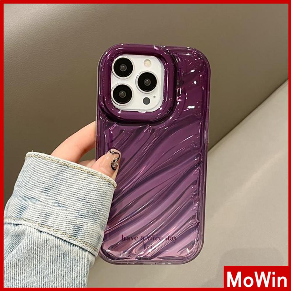 Case iPhone 14 Pro Max iPhone Case Laser Reflektif Bening Case TPU Soft Shell Airbag Tahan Guncangan Sederhana Ungu Kompatibel dengan iPhone 13 Pro Max 12 Pro Max 11 Xr X Max 7Plus 8Plus
