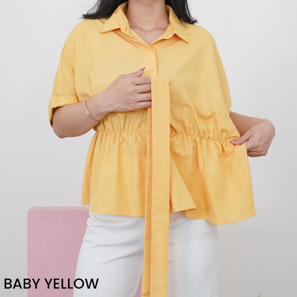 Blouse Belt Noela Atasan Top Wanita