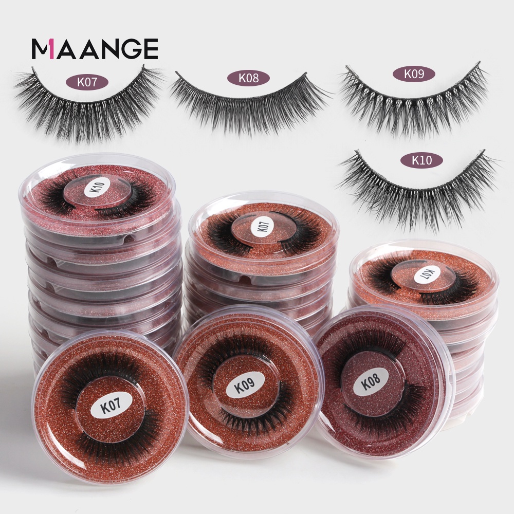 MAGEFY 1 Pasang Bulu Mata Palsu / Bulu Mata 3D Natural Korea / Bulu Mata Lentik Natural Pendek / Eyelash Natural Mink Panjang Alami Lembut  Eyelash Extension Untuk Ekstensi Alami7126