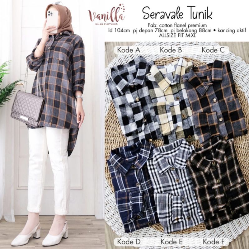 SERAVALE TUNIK ORI VANILLA | Flanel Premium