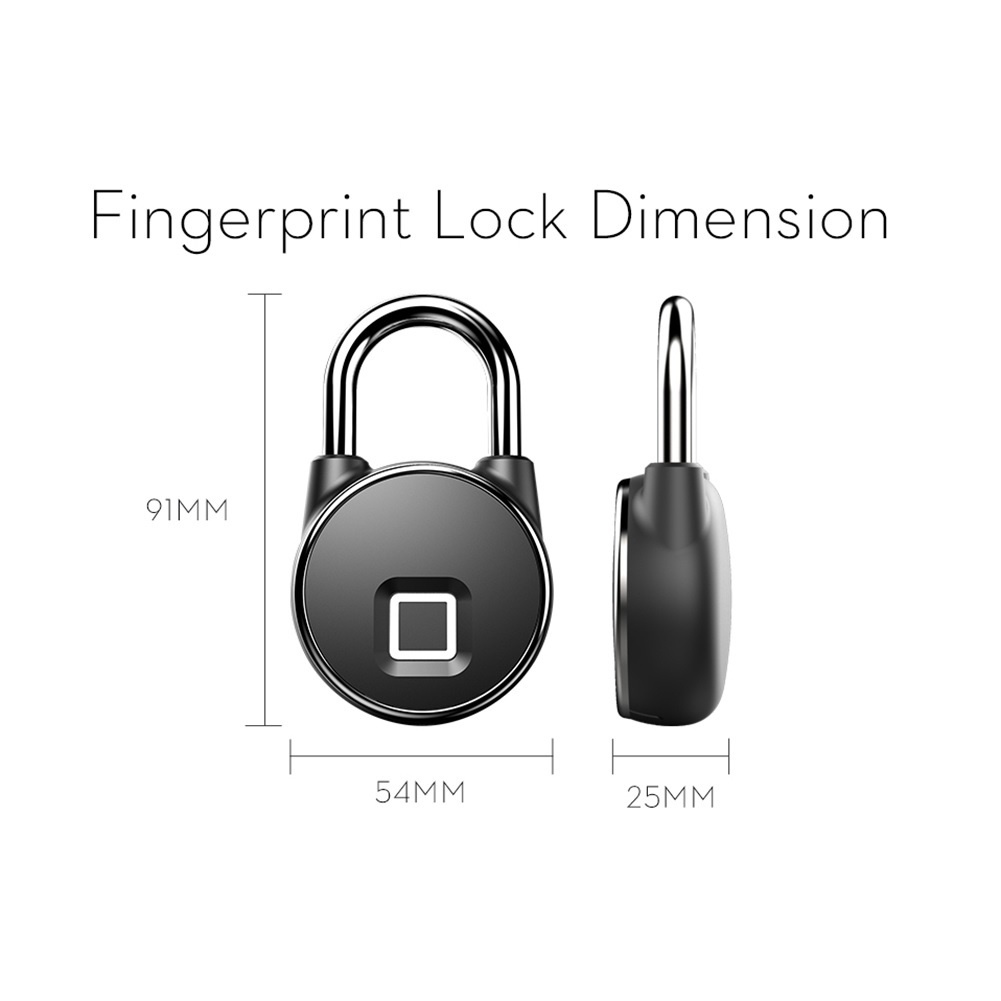 P22 - TUYA Smart Keyless APP Bluetooth Fingerprint Anti-Theft Padlock