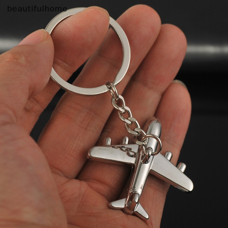 {beautifulhome} Kreatif Retro 3D Pesawat Logam Gantungan Kunci Liontin Keyring Key Chain Jewelry.