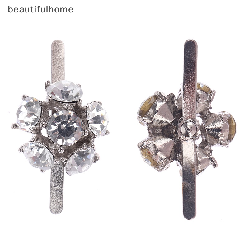 {beautifulhome} 1pc Women Shoes Clip DIY Rhinestones Pesona Sepatu Perhiasan Logam Sandal Gesper Dekorasi Tumit Tinggi Shoe Flower Shoes Accessories.