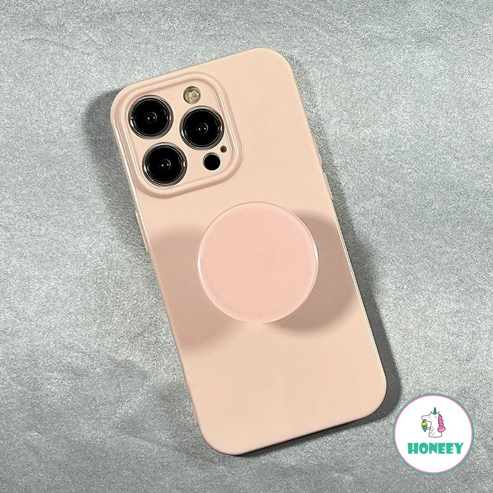 IPHONE Casing Ponsel Silikon Jelly Warna Permen Glossy Kompatibel Untuk Iphone11 12 13 14 Pro Max 13Pro Fashion Shockproof Pelindung Penutup Belakang