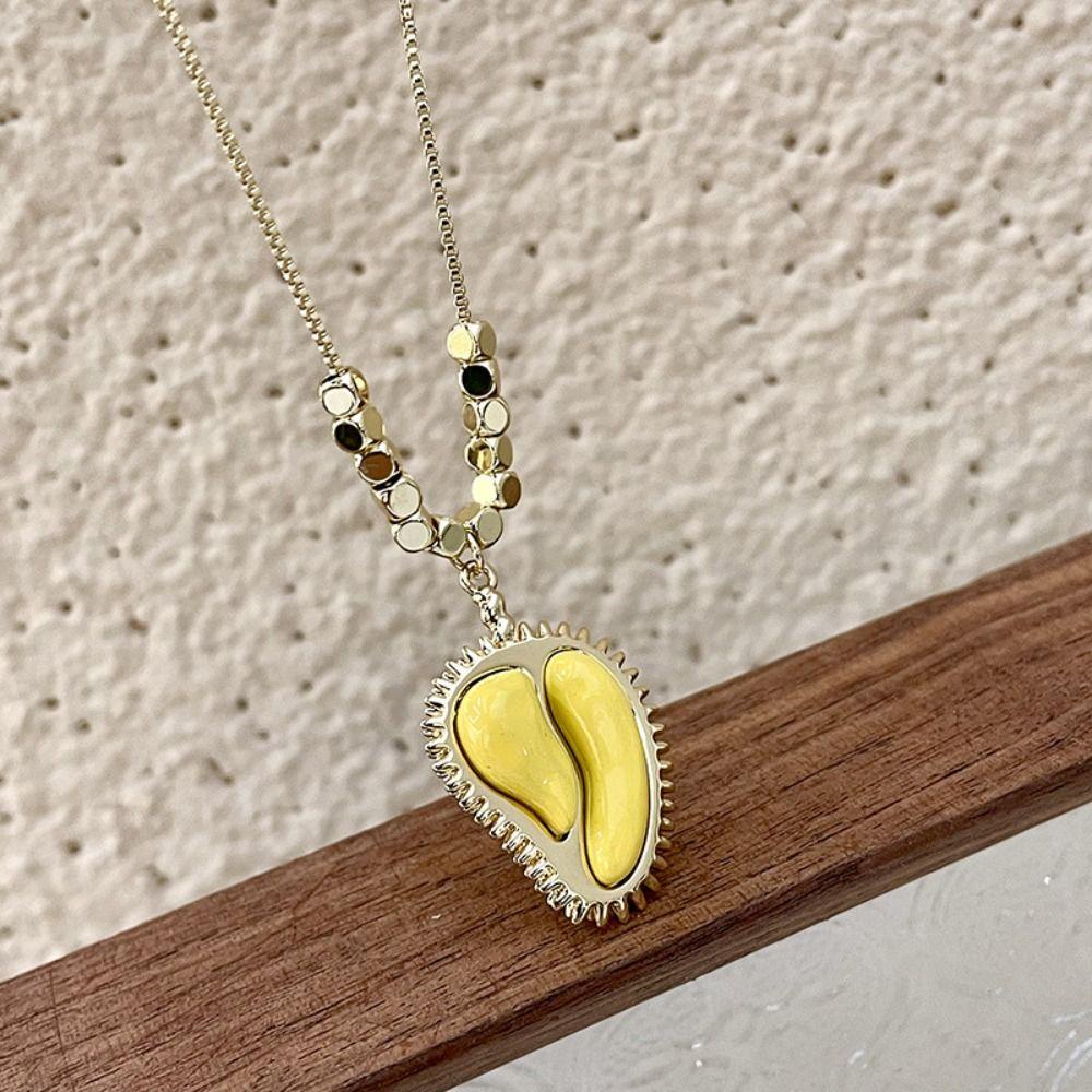 Mxbeauty Liontin Durian Menyegarkan Pasangan Perhiasan Hadiah Unik Alloy Fashion Kalung Untuk Wanita