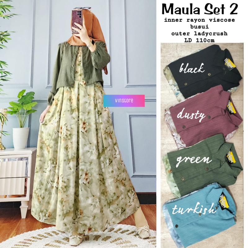 MAULA • BRIKA SET ORI VINSTORE | Setelan inner+outer