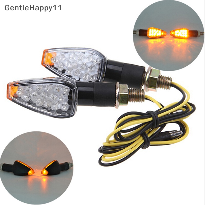 Gentlehappy 14LED Lampu Sein Sepeda Motor Amber Light Indikator Universal 12V id