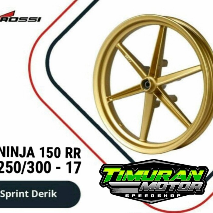READY VELG V ROSSI SPRINT DERIK NINJA RR 250 300 R17 GOLD ORIGINAL