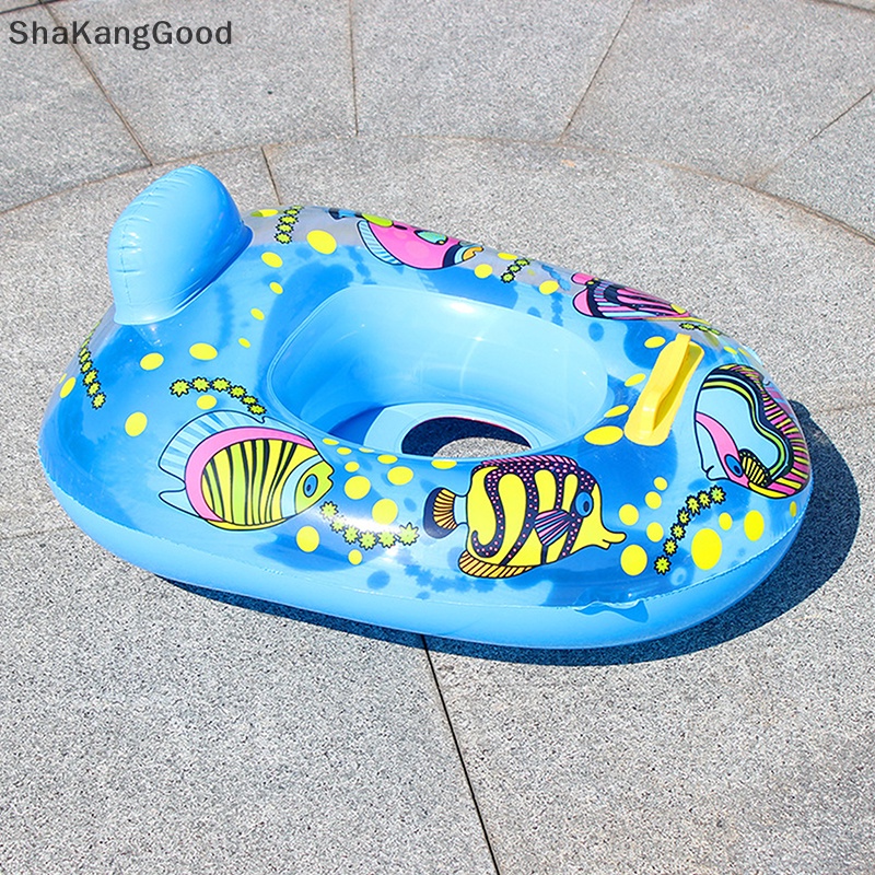 Cincin Renang Tiup Selip Bayi Bermain Air Game Duduk Pelampung Perahu Anak Berenang Ring Aksesoris Air Fun Pool Mainan SKK