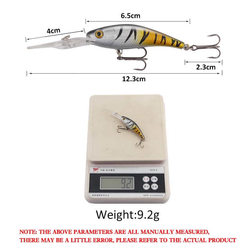 Umpan Pancing 10cm/9.2g Ikan Kecil Umpan Pancing Tembak Panjang Penuh Air Umpan Pancing Umpan Keras