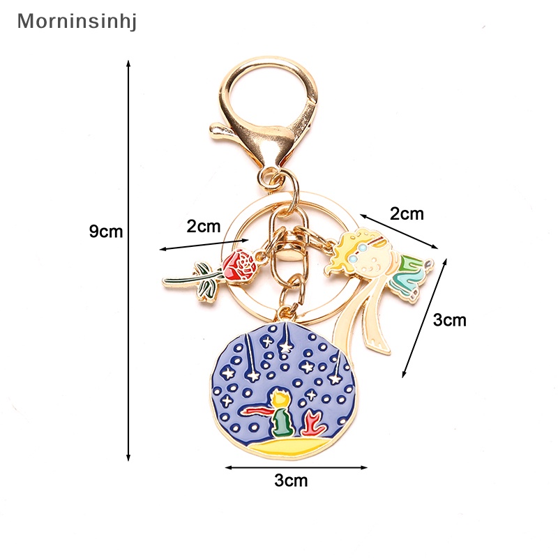 Mornin Fashion Logam Mawar Gantungan Kunci Starry Little Prince Keyring Kreatif Cowok Pria Wanita id