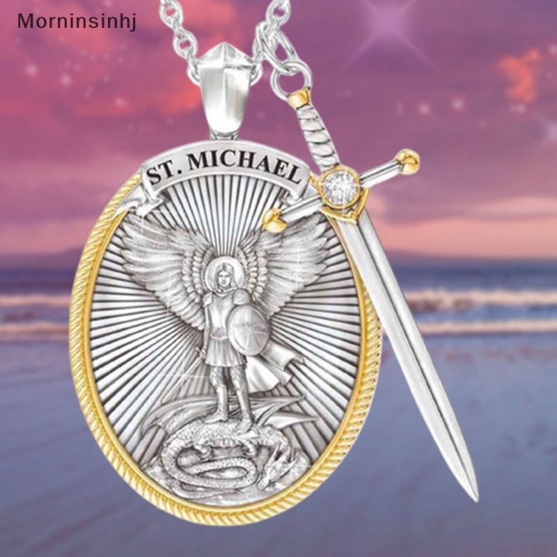 Liontin Santo Pelindung Katolik Mornin Michael St Rantai Kalung Liontin Michael The Archangel id