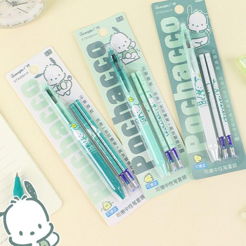 Lanfy Set Pen Thermal Erasable Kartun Stationary 0.5mm Press Gel Pen Set Untuk Pelajar