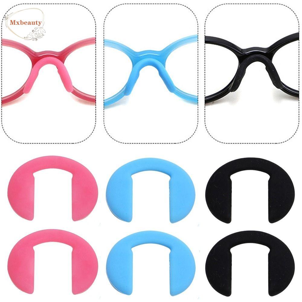 Mxbeauty Bantalan Kacamata 2pcs /set Anak Eyeglasses Pads Bantalan Kacamata Untuk Pria Silikon Transparan Bentuk U Eyewear Ear Hook