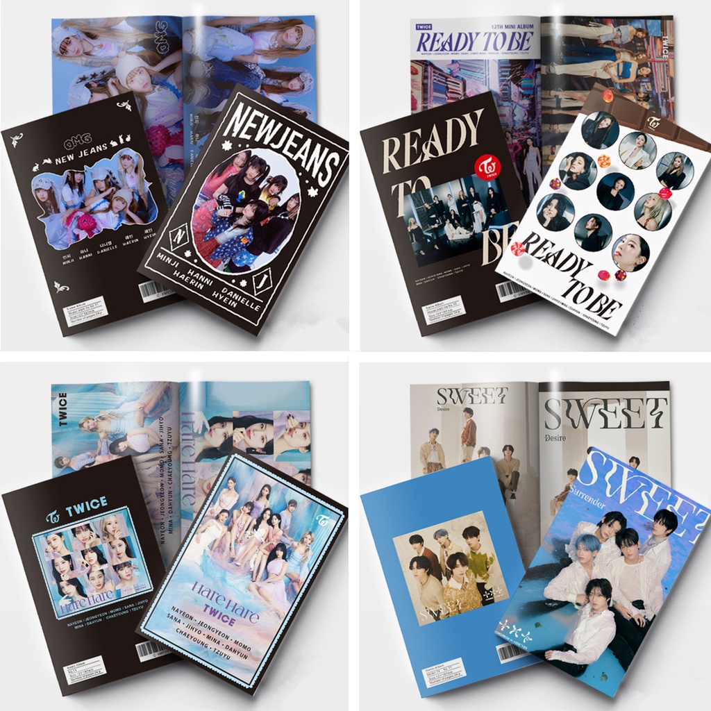 1pc BT-S BLACK-PINK TWICE Album Foto Mini Photobook NJ Id-HYPEN TXT STRAY KIDS Koleksi Buku Bergambar