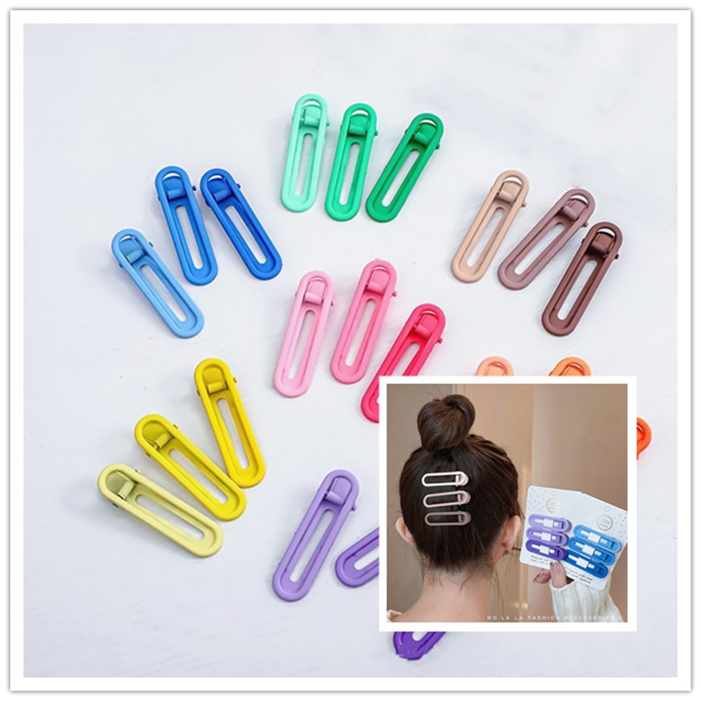 6pcs Warna Permen Duckbill Klip Poni Samping Jepit Rambut Gadis Manis Jepit Hair Claw Clips Hiasan Kepala