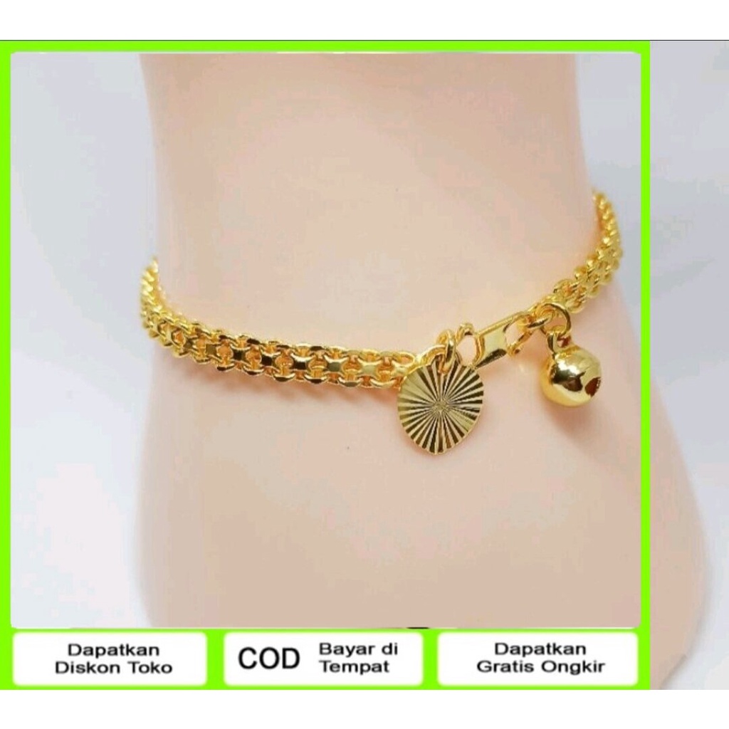 emas muda free surat gelang tikar wanita anti luntur anti karat