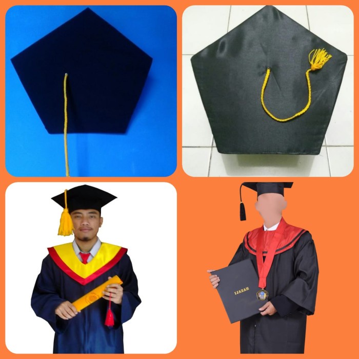 New Trend Topi Toga dan Topi Wisuda Anak Dewasa - Kuning